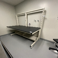 6' Portable Lab Bench w/ Upper Mounted Shelving image 0